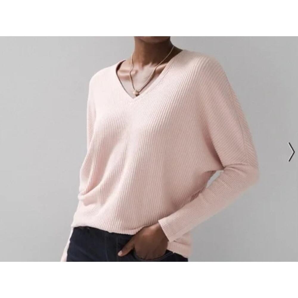 White House Black Market | Ribbed
Dolman Tunic | Medium | WHBM | Pink